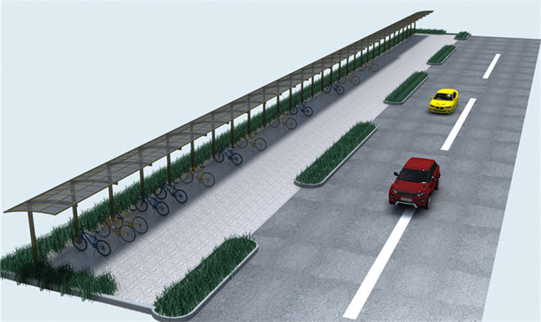 自行車(chē)棚搭建的質(zhì)量度與美觀度
