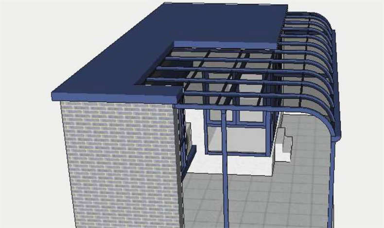 轉角雨棚怎么處理？