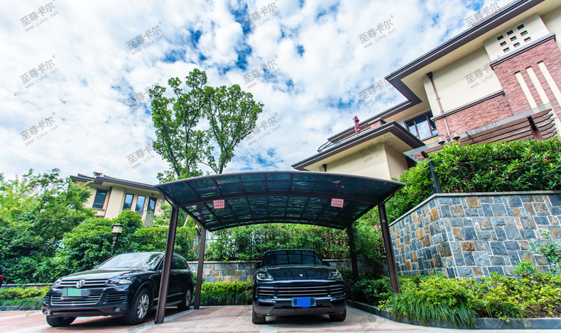 汽車停車棚效果圖，真是兼顧美觀與實用