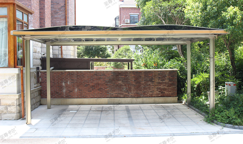 做鋁合金車(chē)棚不知道有哪些款式？來(lái)看這些大氣好看的車(chē)棚圖片